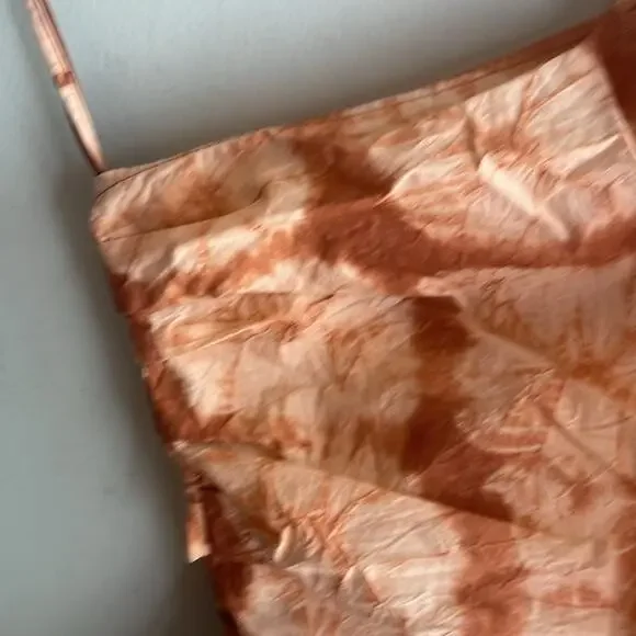 ULLA JOHNSON Senta One-Shoulder Tie Dye Stripe Cotton Top Sequoia - Picture 12 of 16